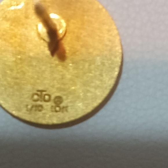 Melaleuca Lapel Pin 1/10-10k Gold Filled Fern Water Droplet 1/4" Associate Award - Picture 2 of 3